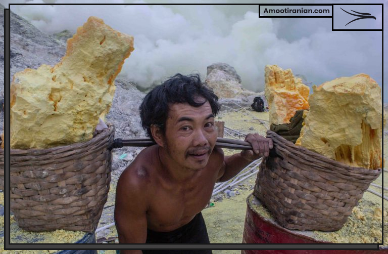 sulfur mining in Indonesia 